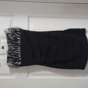 Strapless little black dress